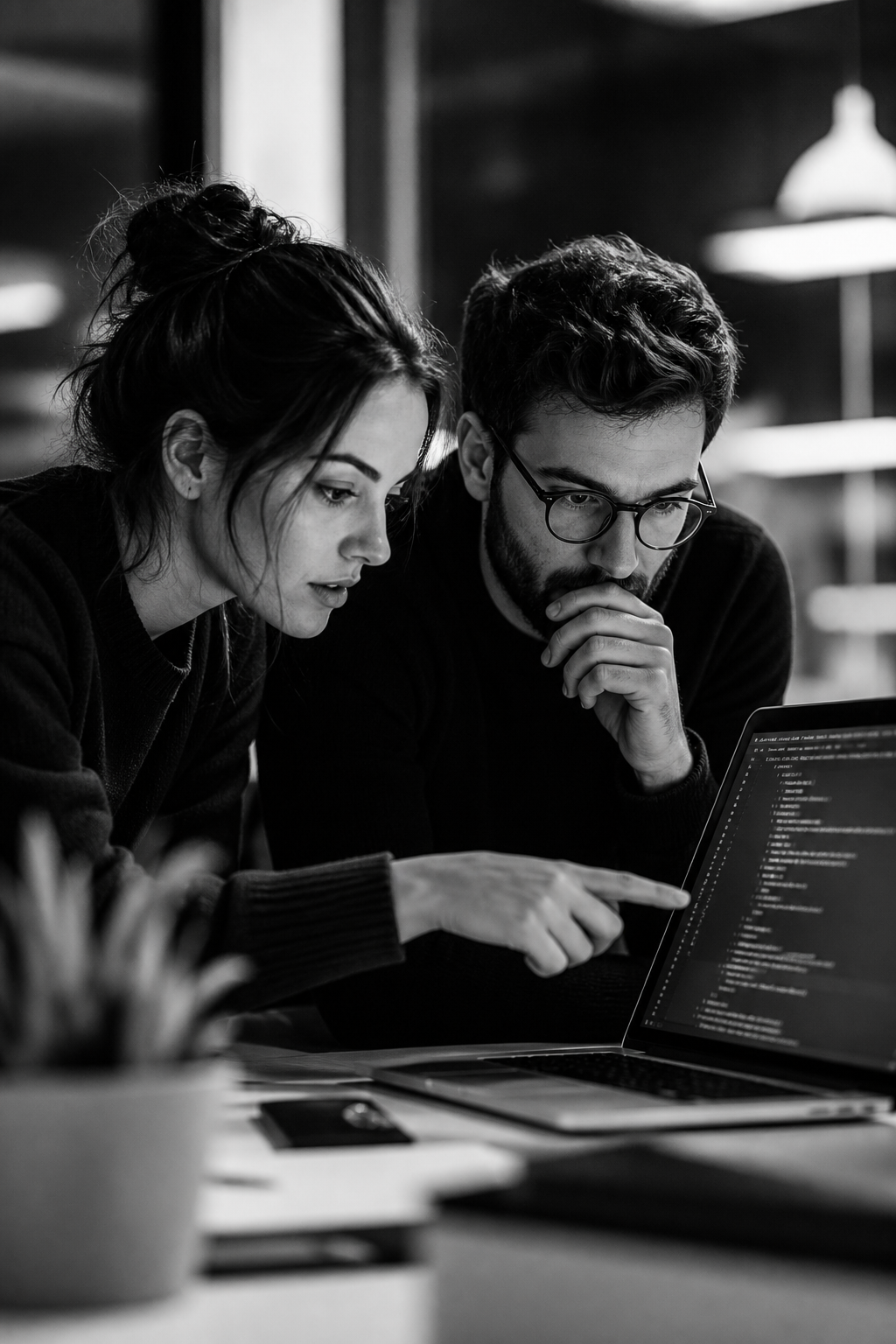 Developers pair programming together